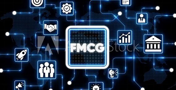 F M C G Business Concept with Global Network and Representing Fast Moving Consumer Goods Industry FMCG
