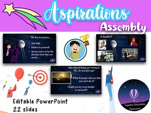 Aspirations Assembly PowerPoint - hopes, dreams, success, belief, careers