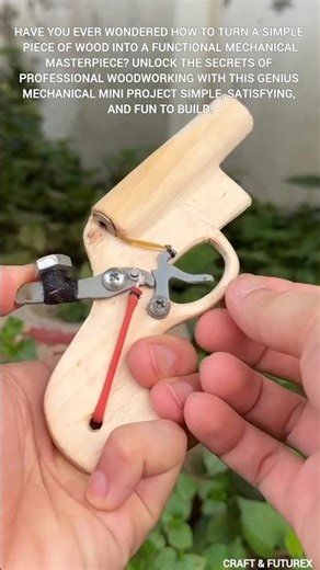 DIY woodworking magic: Building a mini matchstick popper. #ytshorts