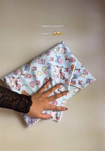 Transform a Towel into a Magic Makeup Pouch