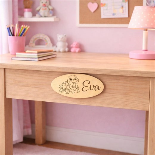 Personalized Girl Name Sign Wooden Kids Desk Plaque Girls Room Decor Custom Child Bedroom Sign Study Space Back to School Gift for Girls - Etsy