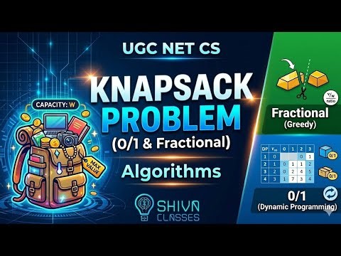Knapsack Problem in Hindi | 0/1 vs Fractional | UGC NET CS 2026