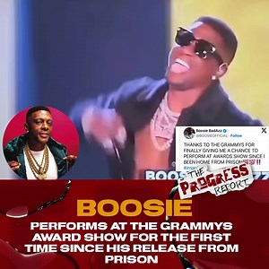 #Boosie thanks the Grammys for his for first award show performance since his Prison Release👏🏾🔥🔥🔥 #TPRMediaGroup #TheProgressReport | The Progress Report