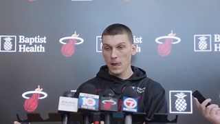 Herro on leading the team vs the Bulls and leaning on their Play-In experience