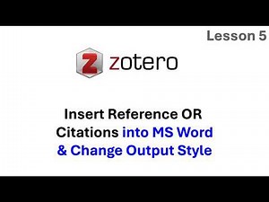 How to Add Reference or Citations into MS Word using Zotero?