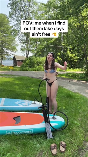 Ig these paddle boards can’t pump themselves 🙄 #foyou #fyp #beachday #besties