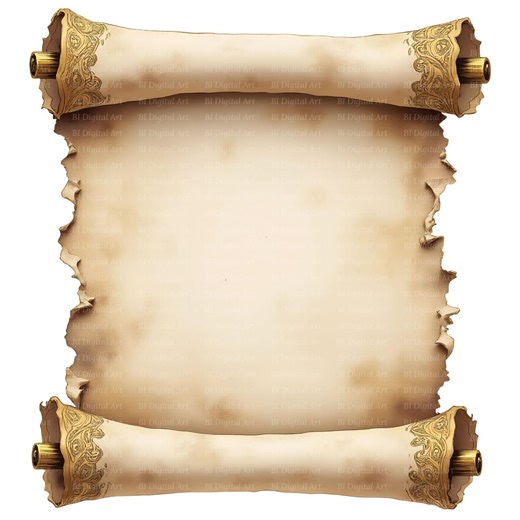 12 Vintage Scroll Paper Cliparts, Medieval Watercolor Scrolls, Printable High-resolution PNG & JPG, Junk Journals, Instant Digital Download - Etsy