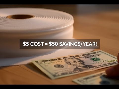 $5 DIY Weatherstripping Hack: Stop Drafts & Save $50+ on Energy Bills (1 Minute Fix!)