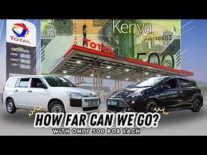 Testing How Far A HYBRID Toyota Probox & Aqua Can Go With Only KSH 500 Of Fuel