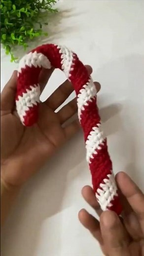🎄🍭Wow Amazing💯 Super Easy Crochet Christmas Candy Cane Ornament | Easy Tutorial #shorts #trending