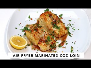Cod Loin with Lemon Honey Tamarind Drizzle in Air Fryer