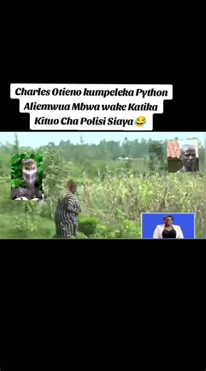 Charles Otieno Takes Python to Police Station in Siaya