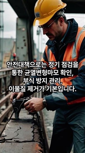 교량받침의 파손 안전대책 #안전