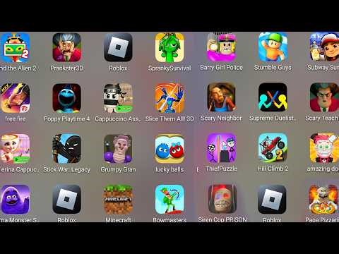 Grumpy Gran,Roblox,Police Girl Prison,Ballerina Capuchina,Papa Pizza's Pizzeria,Poppy Playtime 5....