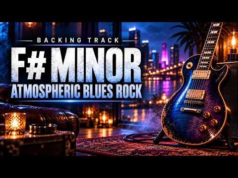 F# Minor Atmospheric Blues Rock Backing Track – 68 BPM Soaring Guitar Jam
