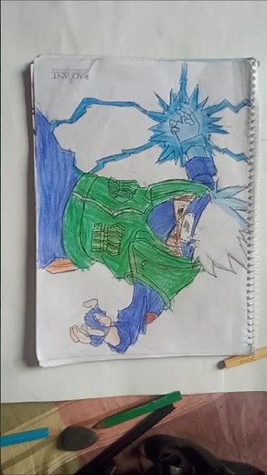 kakashi drawing with chidori