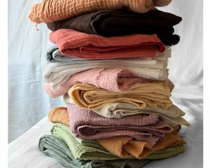 Crinkle Double Gauze Fabric, 100% Cotton Muslin, per Yard - Etsy