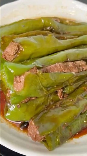 不用油炸的『尖椒鑲肉』＃絞肉料理 ＃懶人料理 ＃鑲肉 ＃備餐