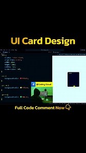 Stylish Card Design Step by Step Using HTML & CSS #html #css #carddesign #WebDesign #webdevelopment #developer #codingreels #shortsreels #vairalreels #facebookreels #trandingreels #foryoupagereels #reel2026 | Coding Cloud