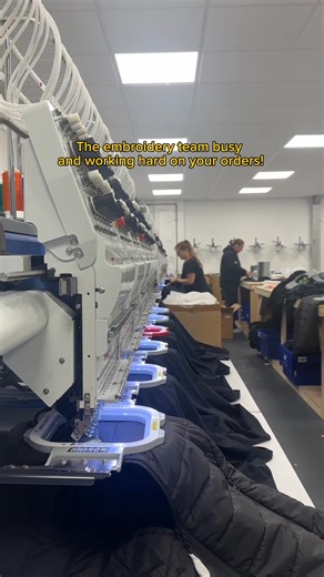 The embroidery team are working hard on your orders! 🐧 More Black Friday deals are coming this week, so watch this space! 😁 | Penguin Uniform