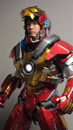 Spent 3 months completing the Iron Man MK17 suit. I'm beyond satisfied to see almost no color differences between the helmet and the suit! #ironmansuit #ironman3 #iamironman #ironmancosplay #propmaking #starkindustries #ironmanhelmet | Cosplay Armor Suits