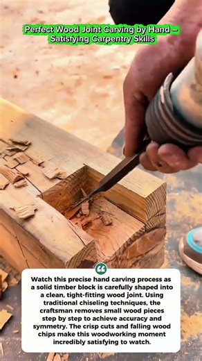 Perfect Wood Joint Carving by Hand – Satisfying Carpentry Skills