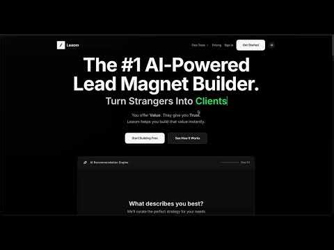 Introducing LEAOM - AI powered Lead Magnet Builder