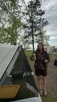 waterproofing our new tent! I copied shannon and got the viral walmart glamping tent for our family