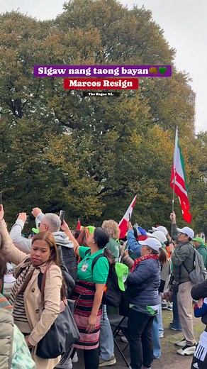Ang sigaw nang mga OFW sa The Hague Netherlands👊💚#LabanLang #Update | Pinoy in Holland