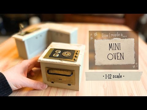 DIY Miniature Kitchen Oven & Kitchen Island | 1:12 Scale Dollhouse Makeover | Cosy Crafting Vlog