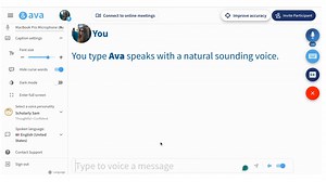 The future of AI 欄 accessibility Try our natural-sounding voice options in any conversation with Ava Voice  Learn more  https://www.ava.me/voice | Ava | Facebook