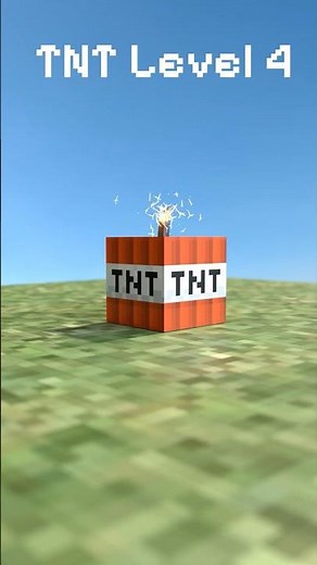 Minecraft TNT Explosion Levels 1-5 #minecraft #tnt #bomb #minecraftshorts