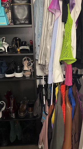 DIY Small Closet Organization with Target Bookshelf Hack