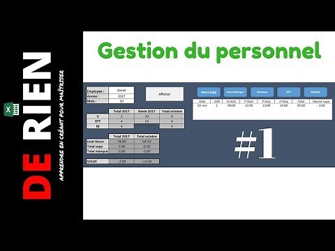 Personnel Management Absence and Working Time Part 1 | Excel Tutorial - YOU'RE WELCOME