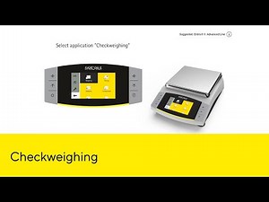 Entris® II Advanced Line Lab Balance: Checkweighing
