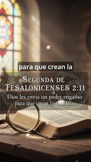 Segunda de Tesalonicenses 2 11 advierte Dios les envía un poder engañoso para que crean la mentira