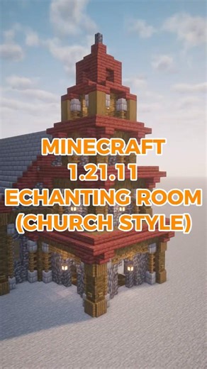 MINECRAFT 2.21.11 ENCHANT ROOM BUILD (CHURCH STYLE) #minecraft #design #build #easy #church #enchant
