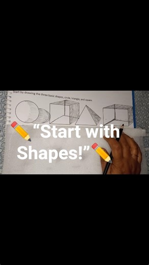 Start Drawing with Basic Shapes ✏️ Easy for Beginners#shapes#ytshorts #shorts#shortsfeed#pencilart