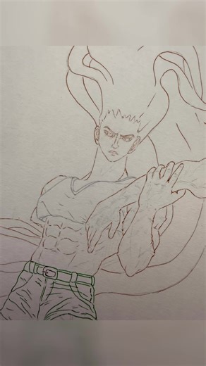 Gon’s Rage in Lineart: A Hunter x Hunter Tribute