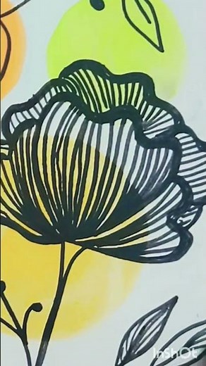 Easy Floral Line Art | Aesthetic Drawing for Beginners | Simple Flower Sketch