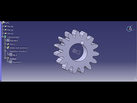 CATIA Tutorial engrenage roue dentée