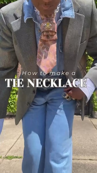 DIY Your Own Tie Necklace #diy #stylehack #styletips #fashion #style #accessories