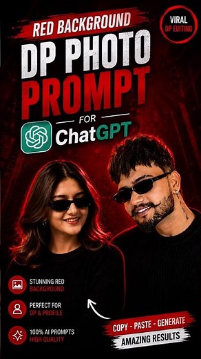 How to edit red background dp photo 🤯