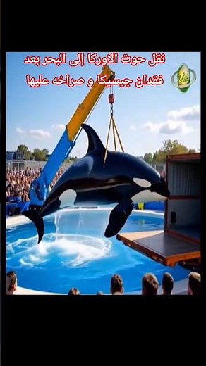 الاوركا تم نقله إلى البحر بعد بكاءه على جيسيكا The orca was taken to the sea &crying over Jessica
