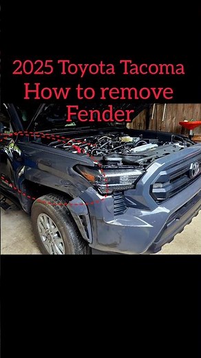 2025 Toyota Tacoma how to remove fender