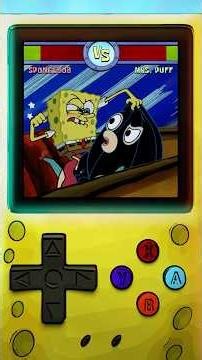 SpongeBob & Mrs. Puff square off in a video game! 🎮👊 w/ health bars