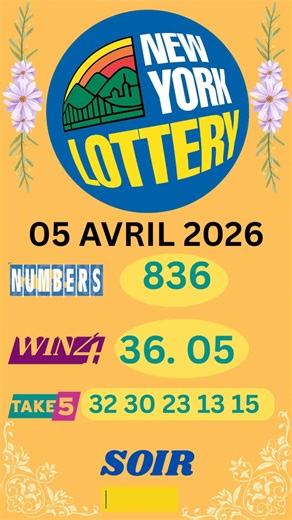 Tiraj new york En Direct | Resultat New york en direct Soir 05 April 2026 #LotteryNewyork #boulcho