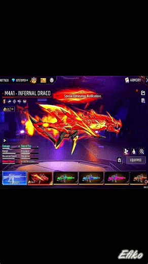Free Fire All OP M4A1 Skins Showcase 🤯 | Evo & Legendary Guns