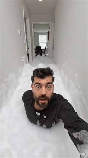 Foam all over the house #shortvideo #sony