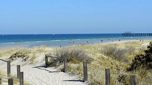 Path Leading Down Wide Open Beach Stock Footage Video (100% Royalty-free) 18389542 | Shutterstock